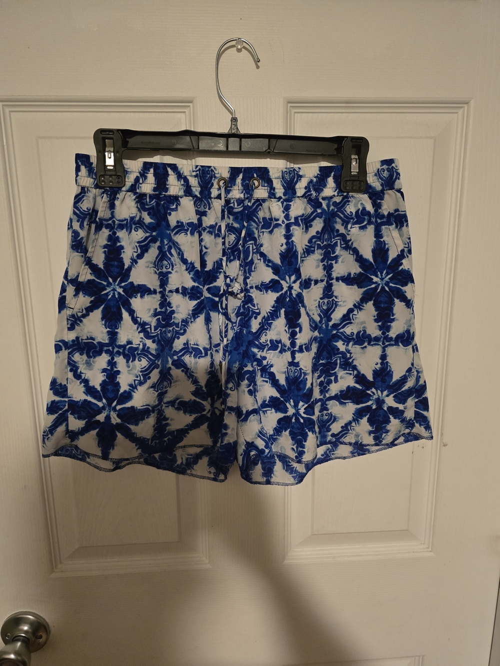 Michael Kors Blue and White Printed Bermuda Shorts